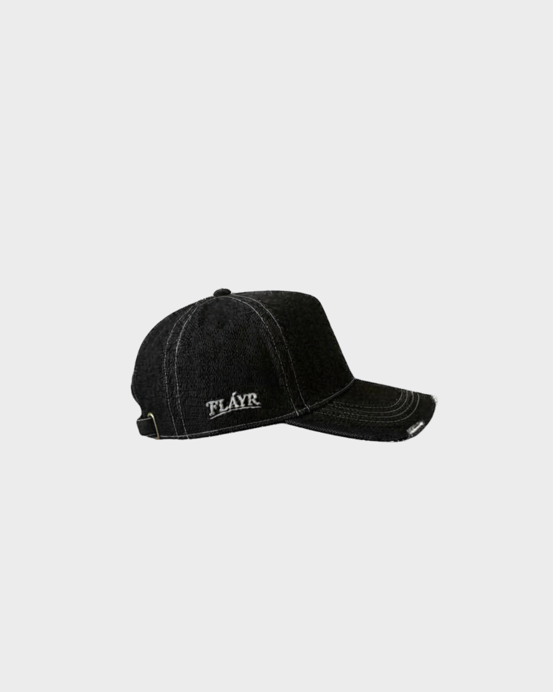 FLÁYR Monogram Snapback Denim — side view