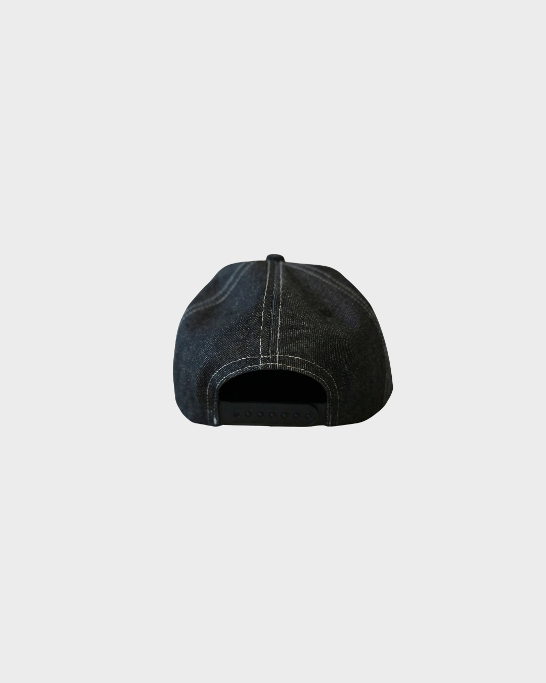 FLÁYR Monogram Snapback Denim — detail shot