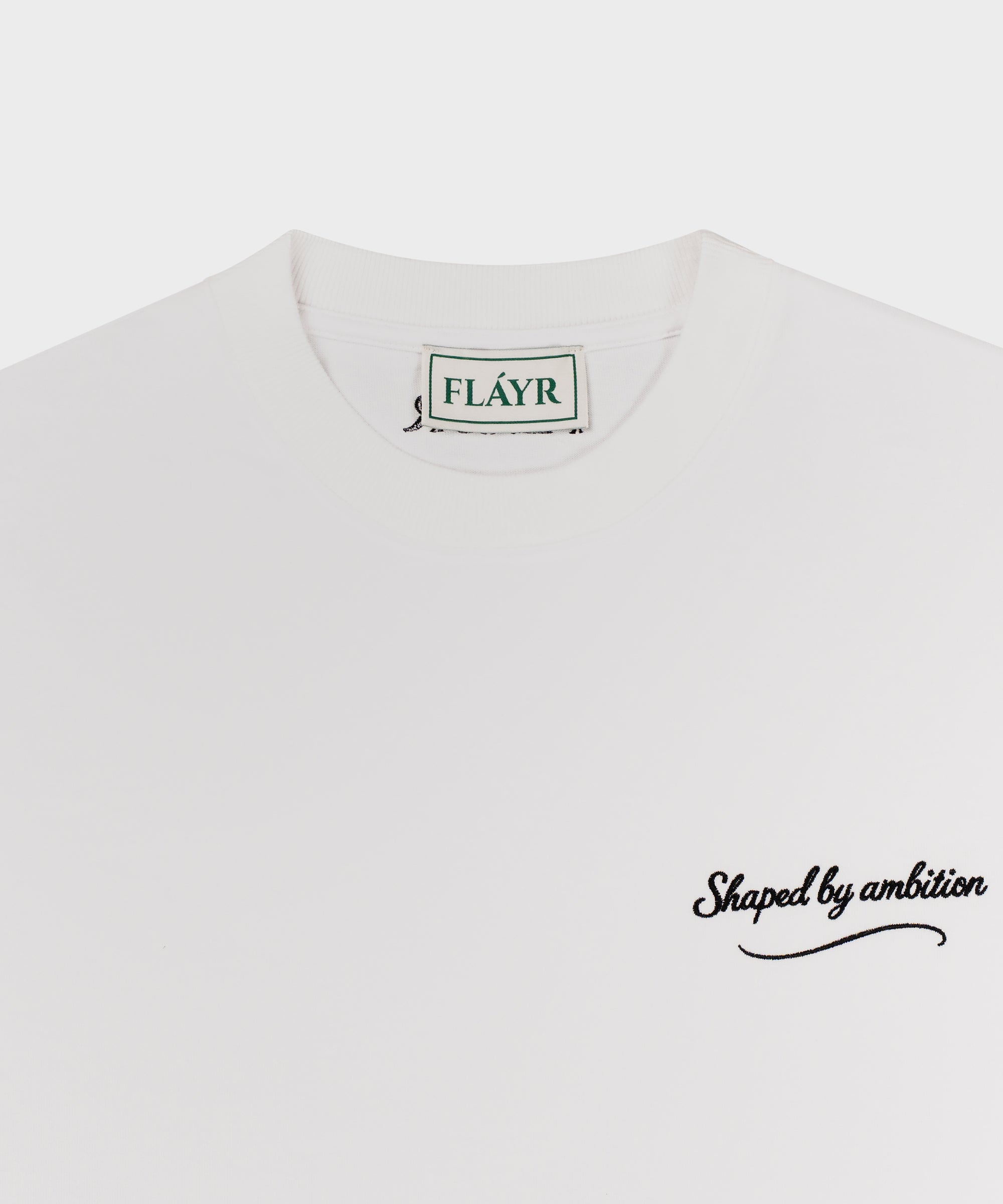 FLÁYR Shaped by Ambition Long Sleeve White — detail