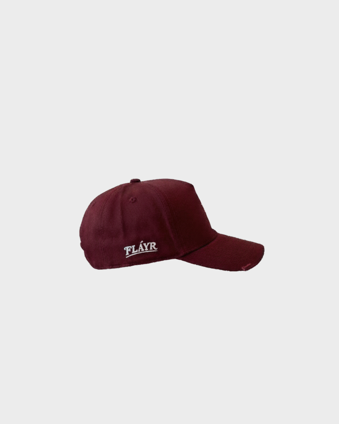 FLÁYR Monogram Snapback Burgundy — side view