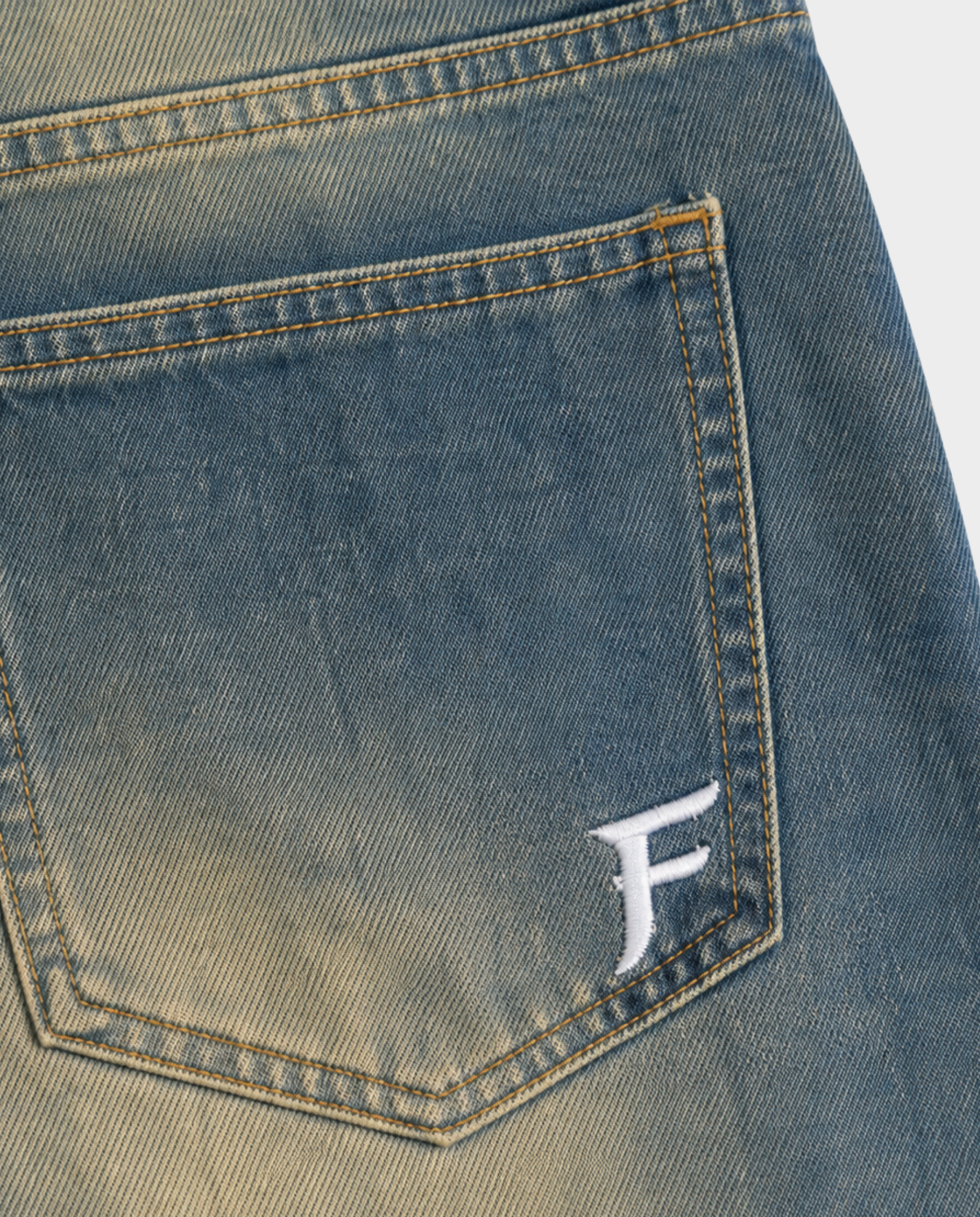 Monogram Denim Short | Washed Denim